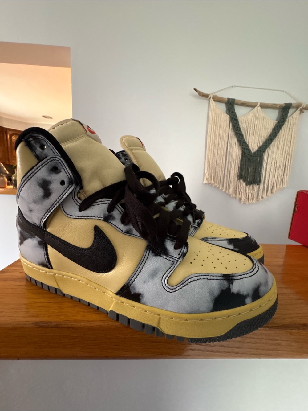 Nike Dunk High Yellow Black Tie-Dye